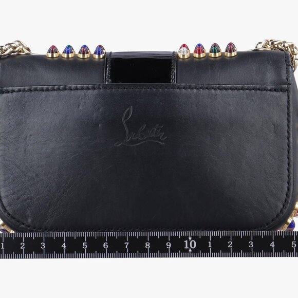 CHRISTIAN LOUBOUTIN Wheat Charity chain Leather Black - Picture 2 of 6